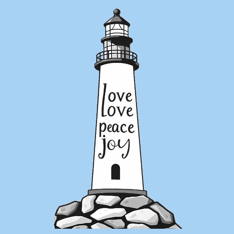 Leuchtturm mit Friedensbotschaft