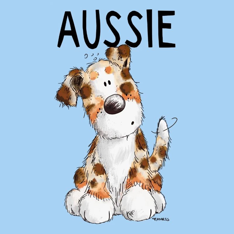 Fröhlicher Aussie - Australian Shepherd - Geschenk