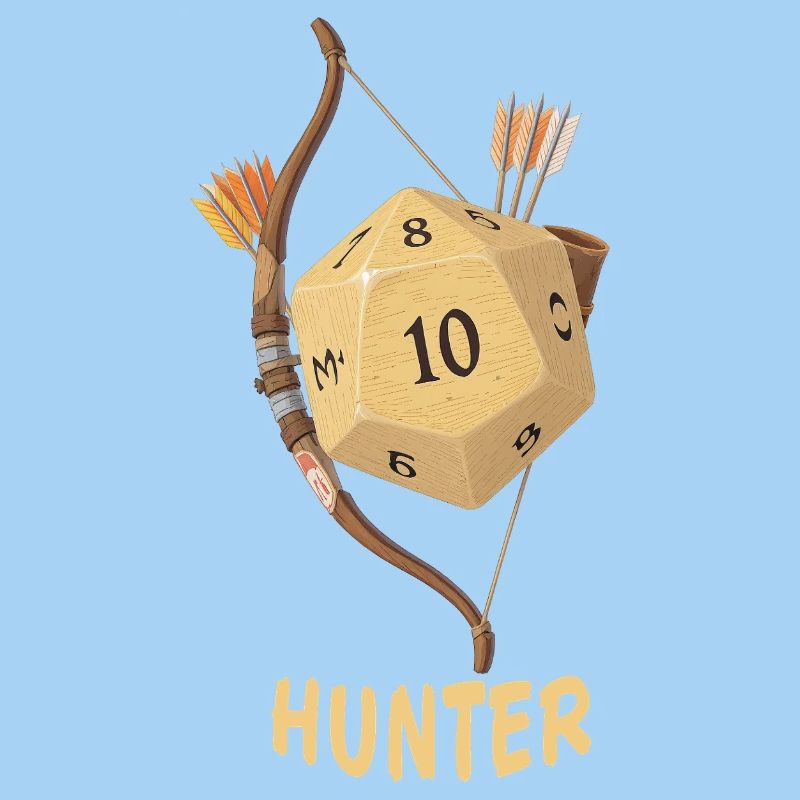 W20 mit Pfeil & Bogen – Hunter Fantasy Dice