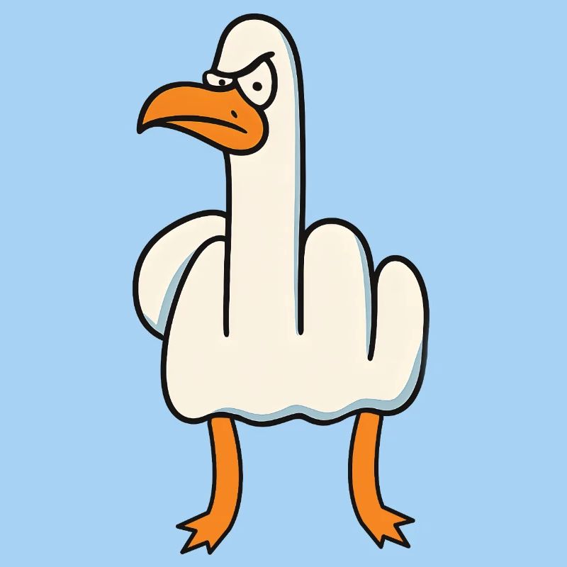 Mittelfinger Gans Sarkasmus