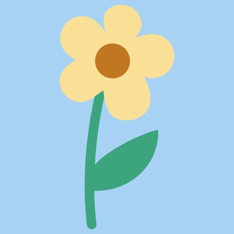 Cute Simple Flower Minimal Botanical Aesthetic
