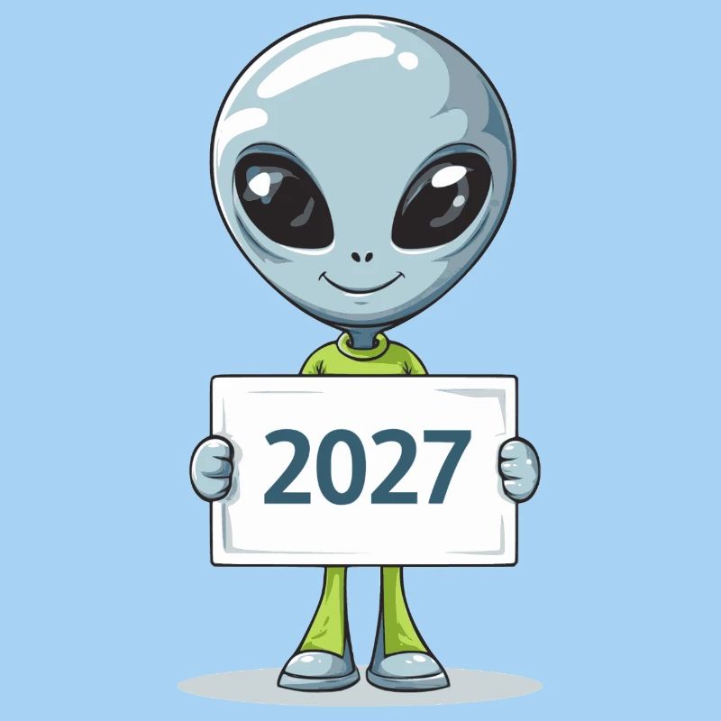 kleines blaues Alien