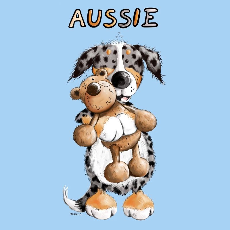 Aussie mit Teddy