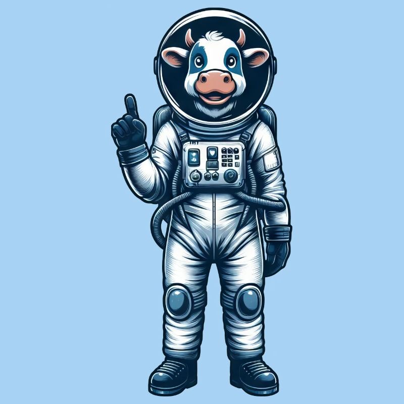 Astronaut Cow Space Cosmonaut Universe