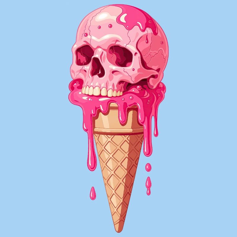 Pink Skull Eiscreme