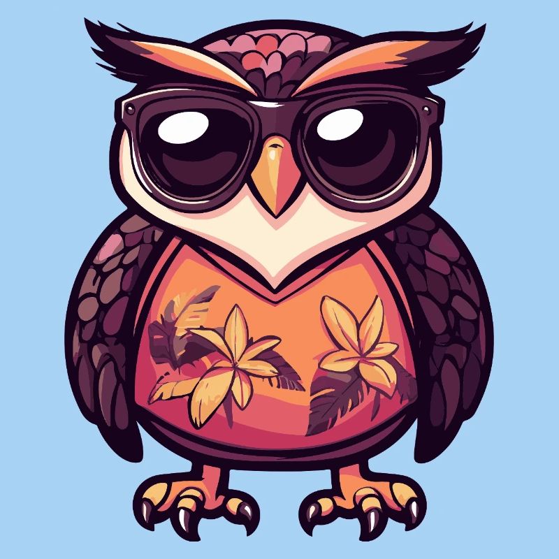 Owl Comic Cool Summer