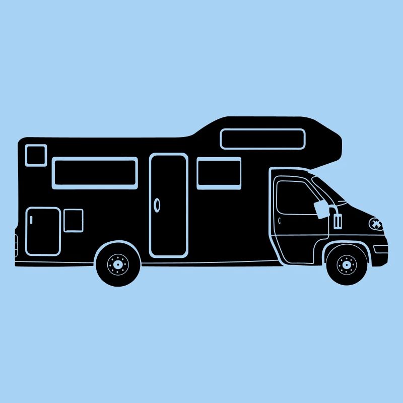 Wohnmobil-Silhouette – schlichtes Camping-Design