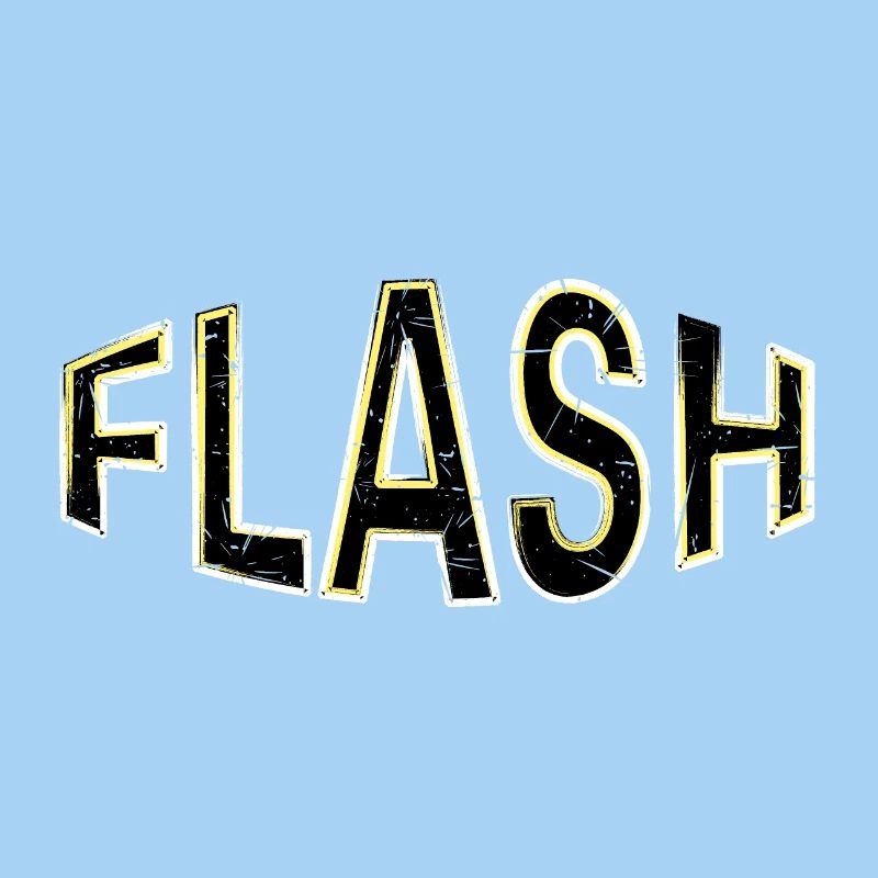 FLASH label with flashes