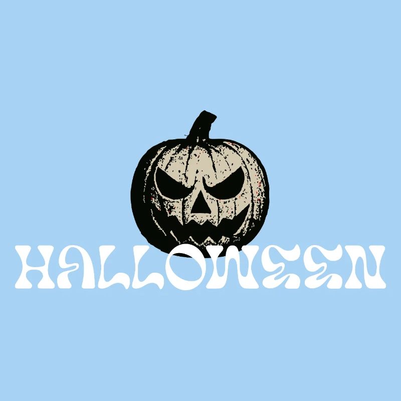 Conception de texte d’Halloween citrouille hantée