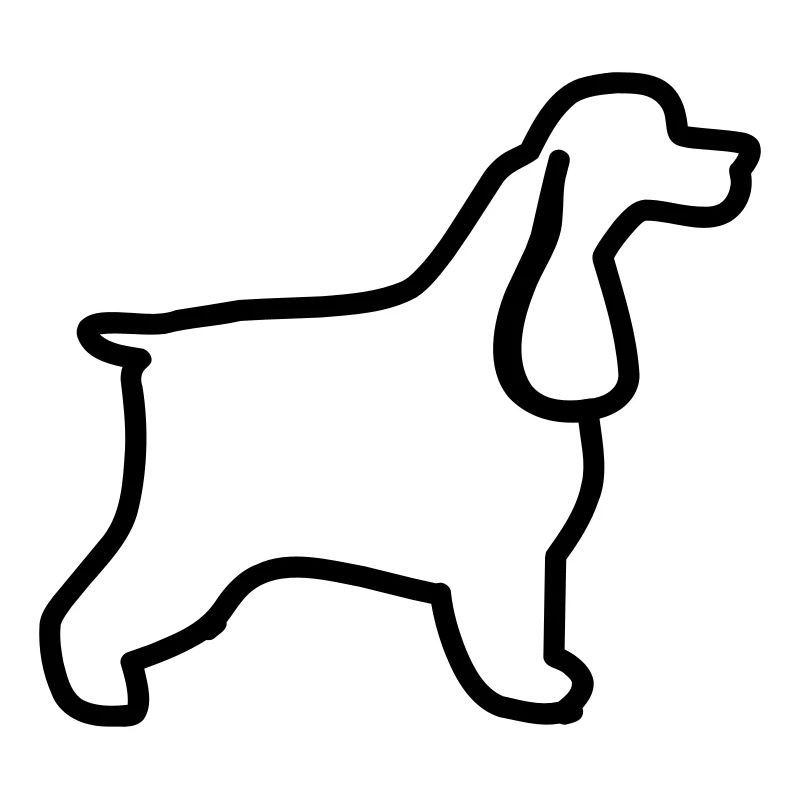 English Cocker Spaniel Outline
