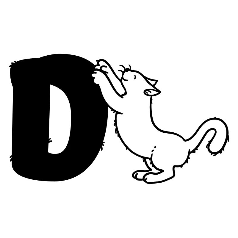 Katze Buchstabe D