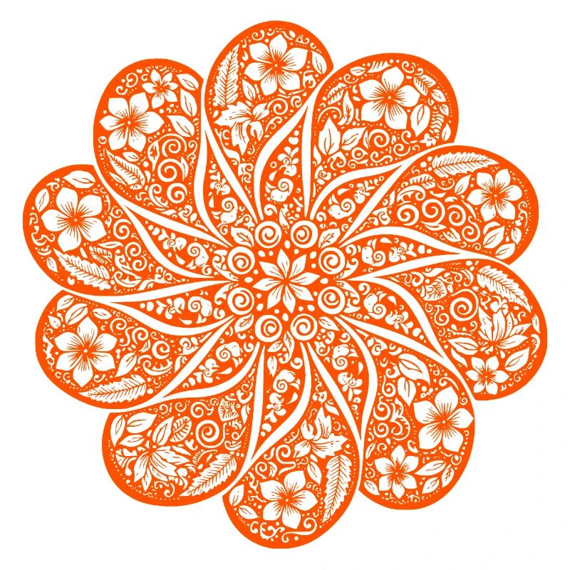 Sweat à capuche floral Batik Mandala dans le style rétro boho