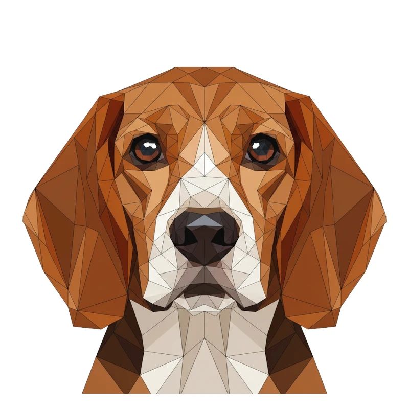 Polygon Beagle Portrait