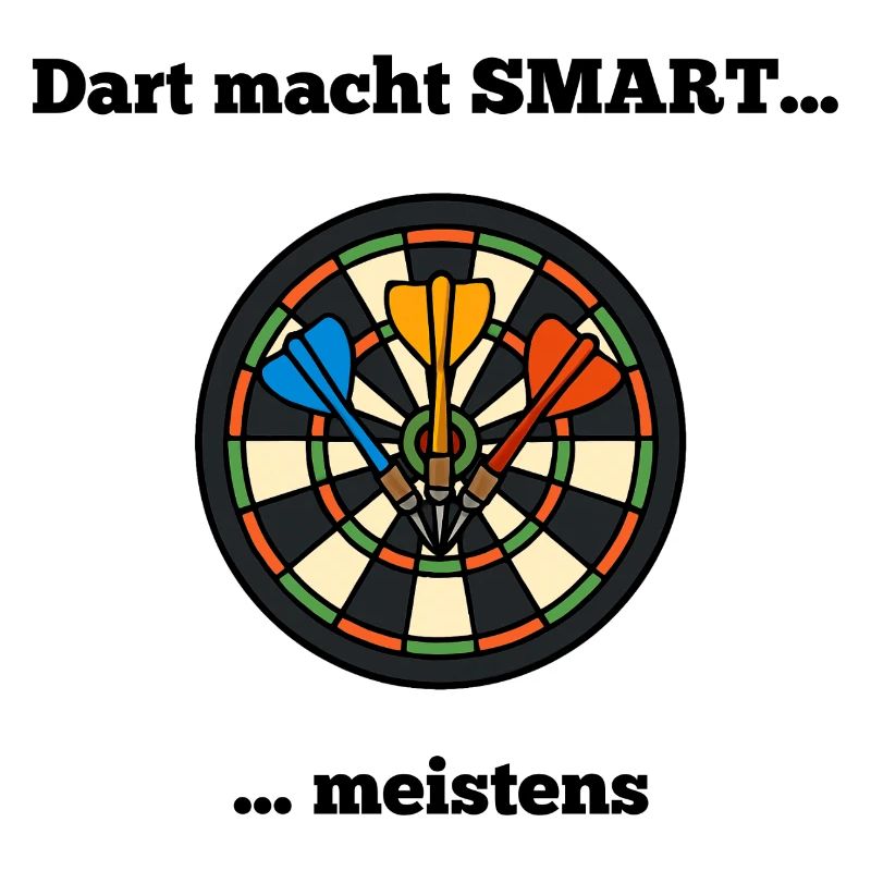 Cible de fléchettes colorée avec des flèches