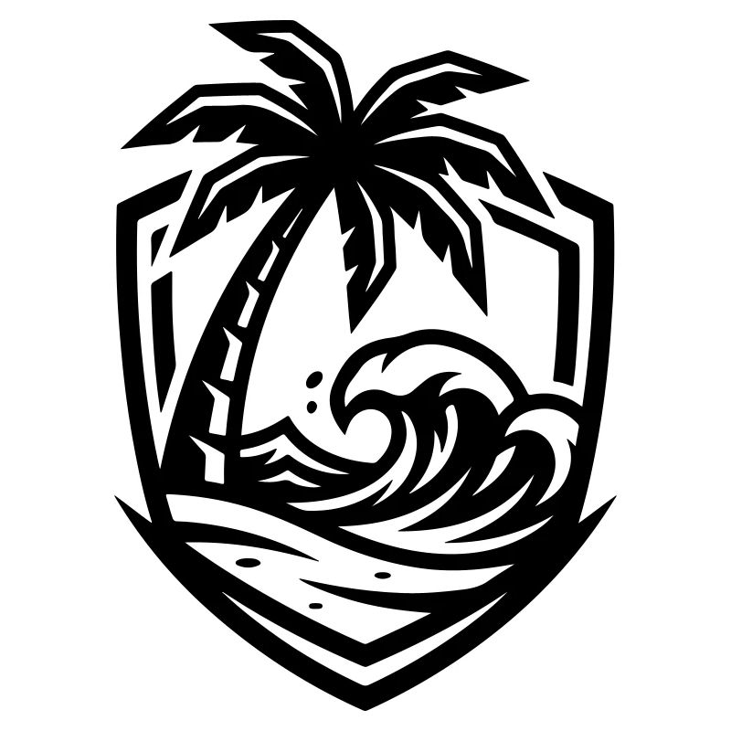 Palm Trees Beach Sea