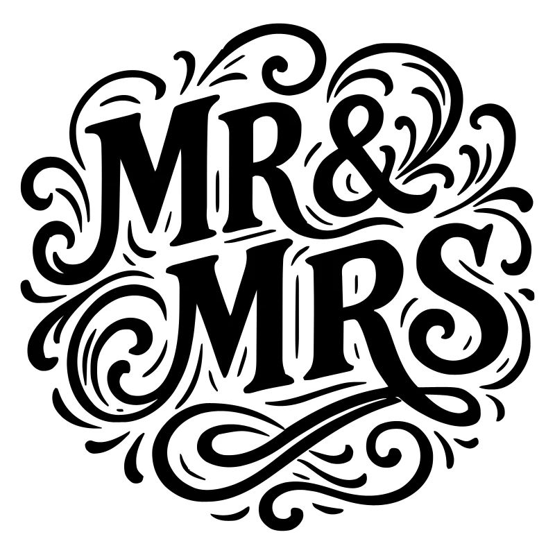 Mr and Mrs Hochzeit Herz Geschenk Ehe Paar