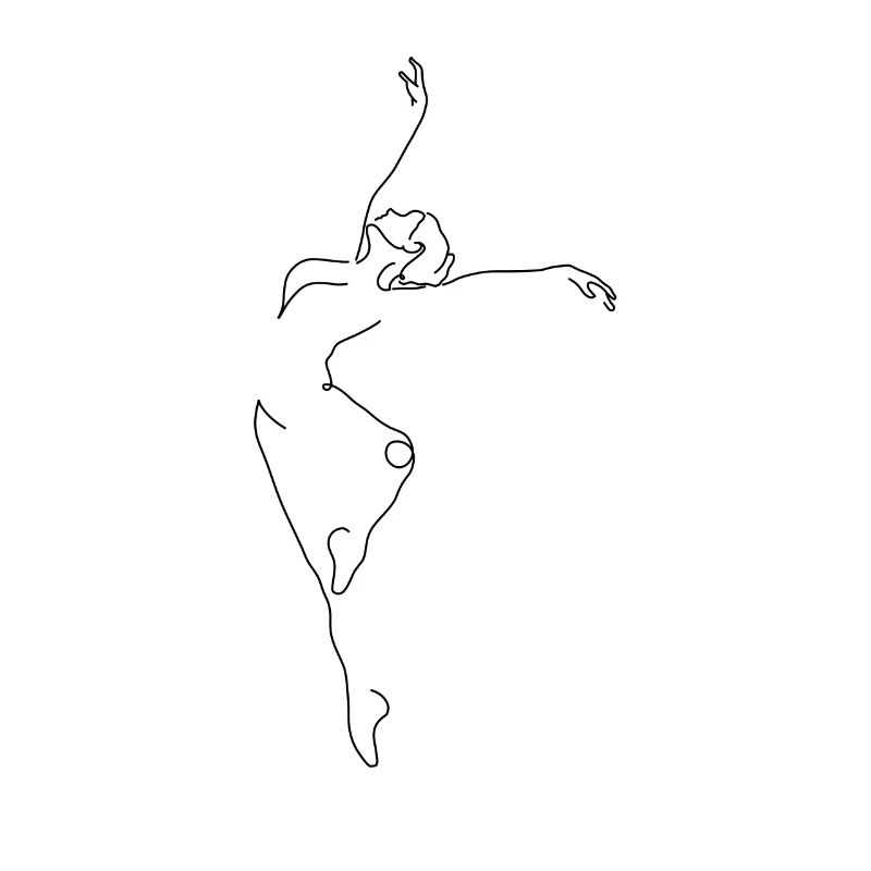 Dancer dancing dancing lineart
