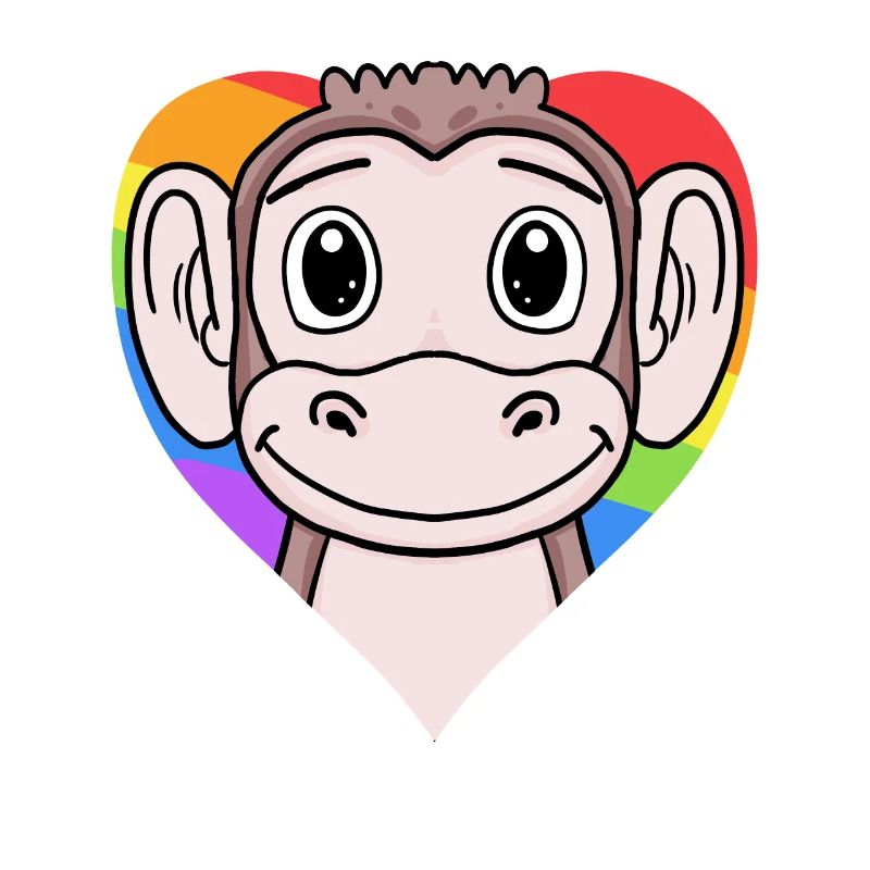 LGBT Tier Affe Regenbogen