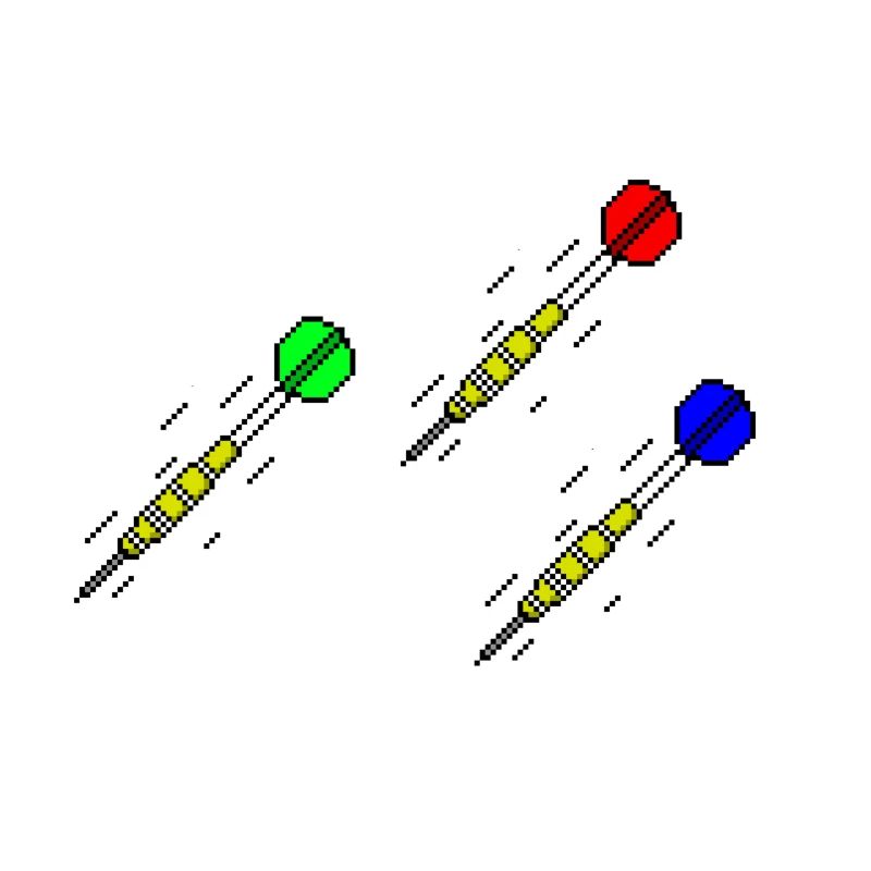 3 fléchettes