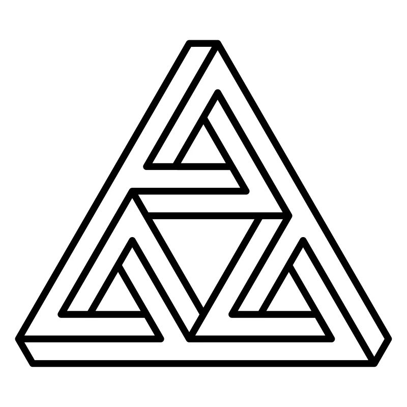 impossible chiffre Hipster géométrie triangle Escher