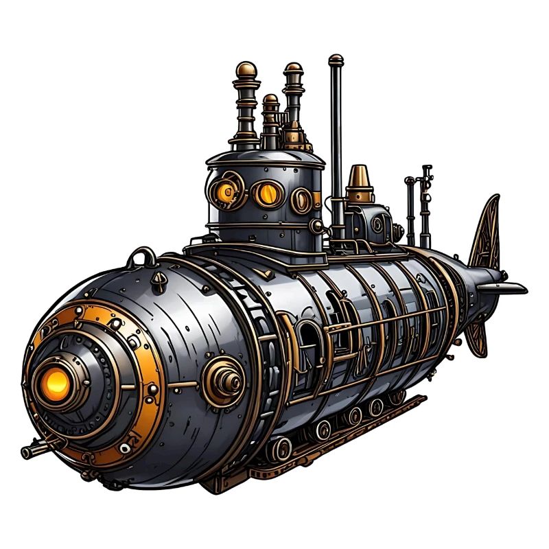 Sous-marin steampunk