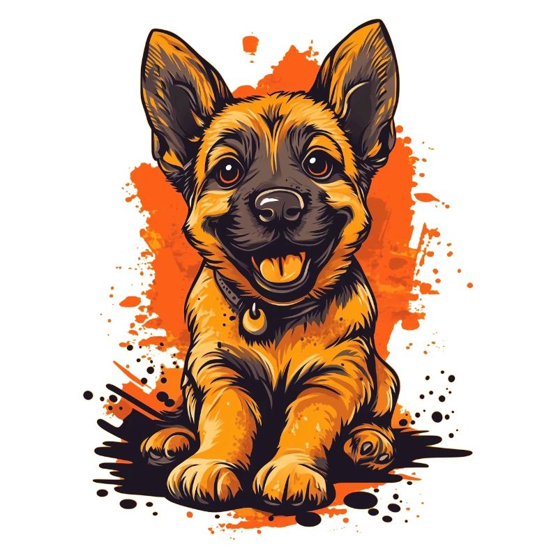 Deutscher Schäferhund Welpe lustiger Hund Hunde