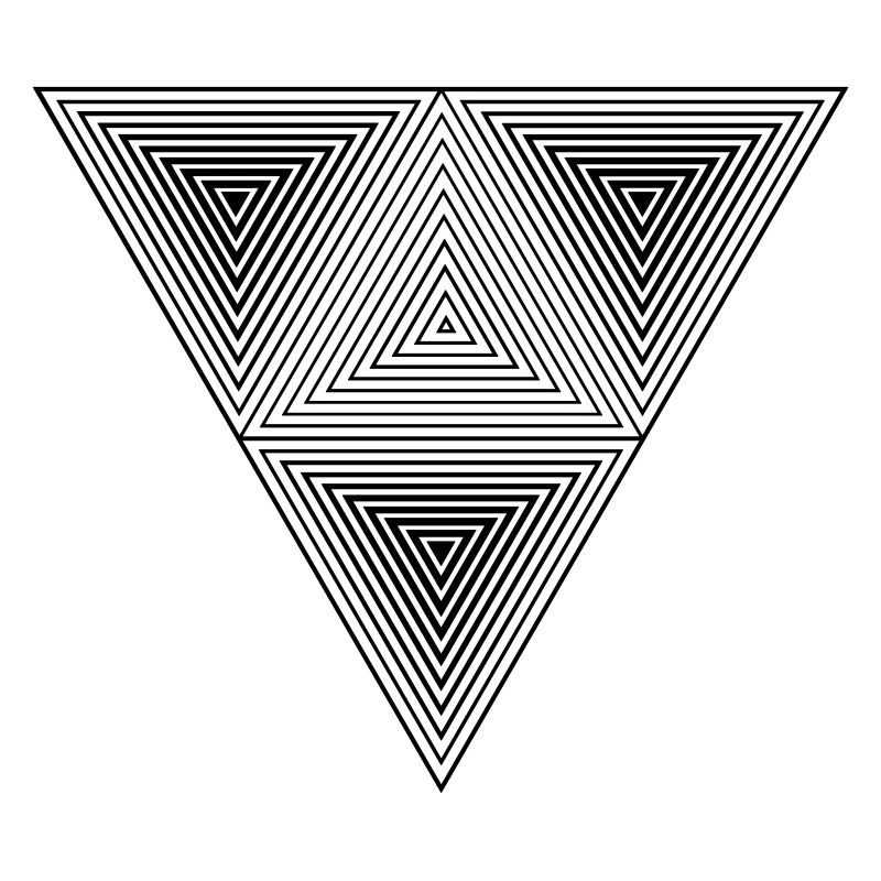 Optical illusion (Hipster Dreick) B&w Art