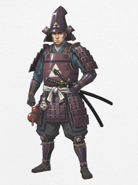 Lila gepanzerter Samurai Sengoku
