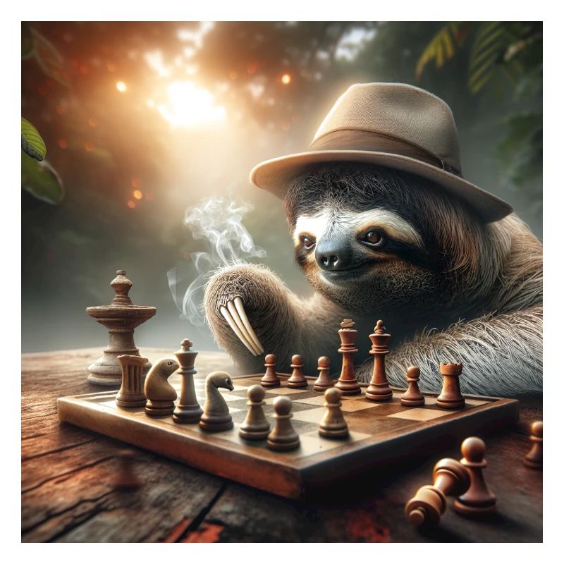 Faultier Wanderer Schach