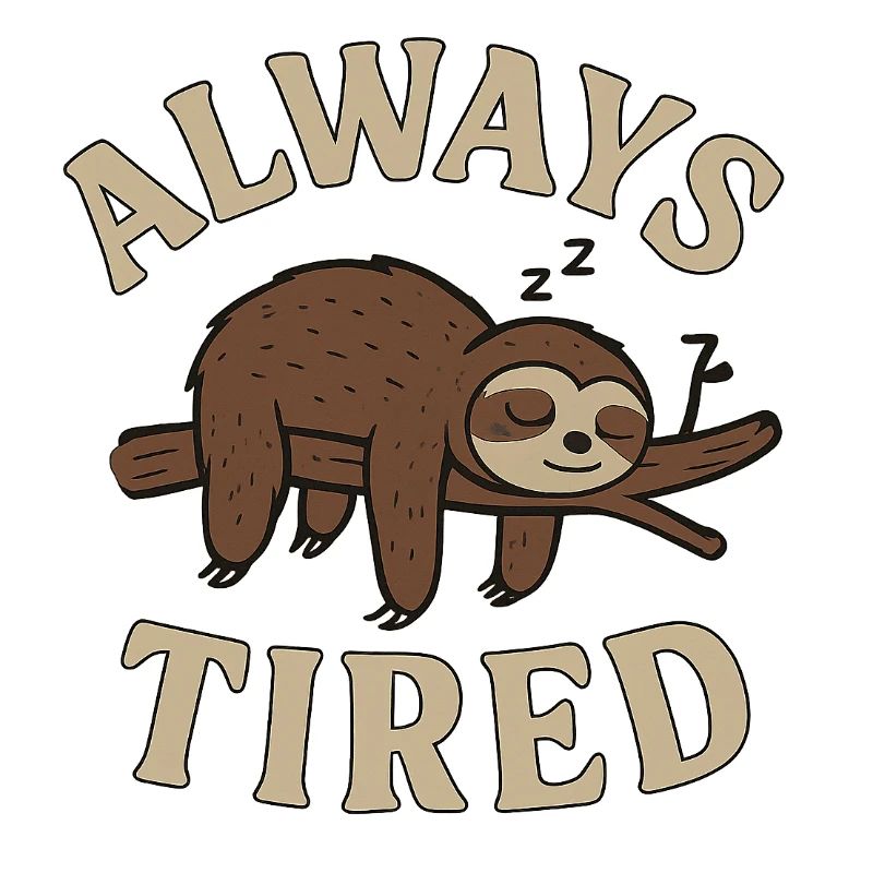 Always Tired – Sleeping Sloth on a Branch