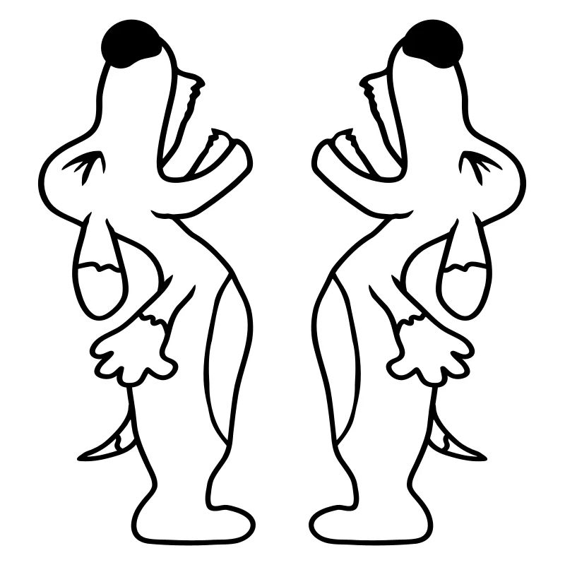2 Dogs Barking Angry Howling Roaring Up Team