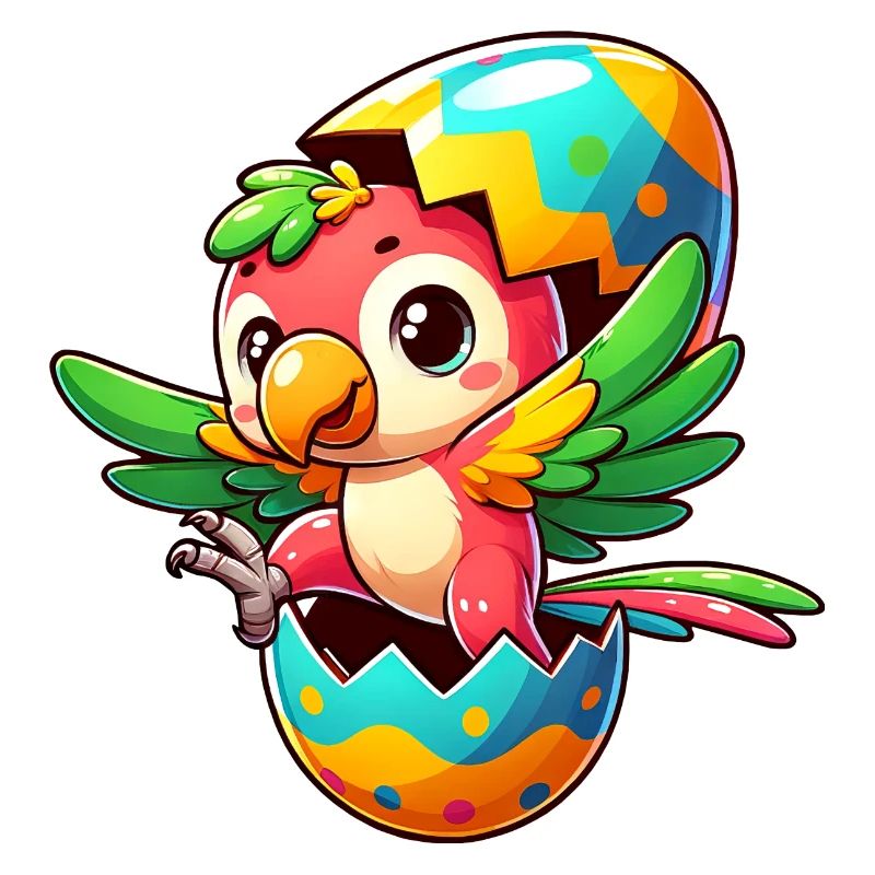 Easter Parrot Hatches from Egg