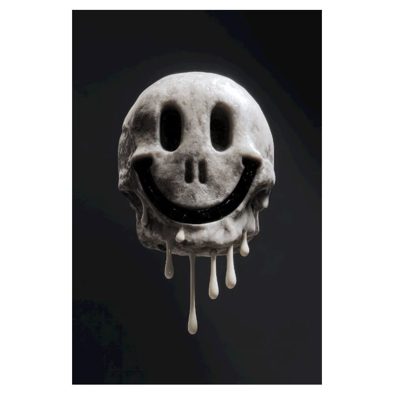 Schmelzender Smiley Schädel