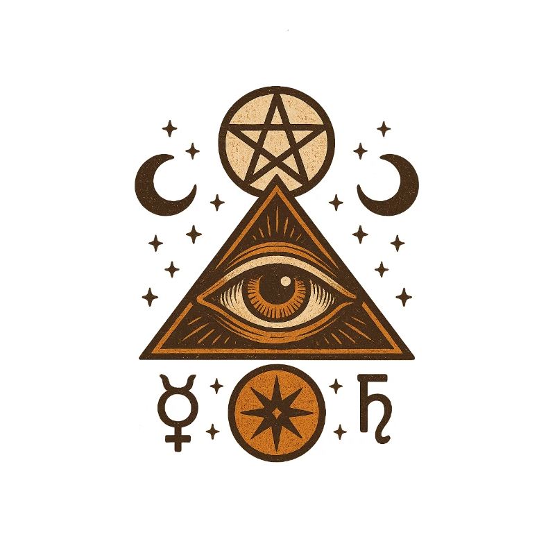 Amulette de l’œil dans le triangle de l’étoile