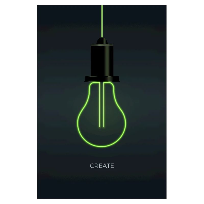 Create – Neon light bulb for creative minds
