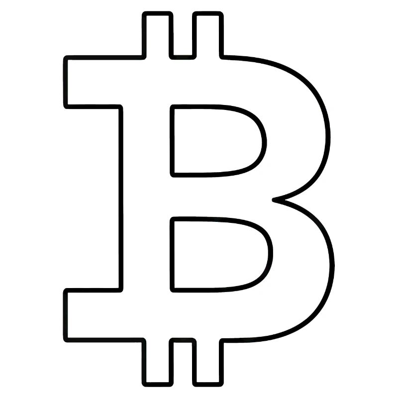 Bitcoin Logo Silhouette Digital Currency
