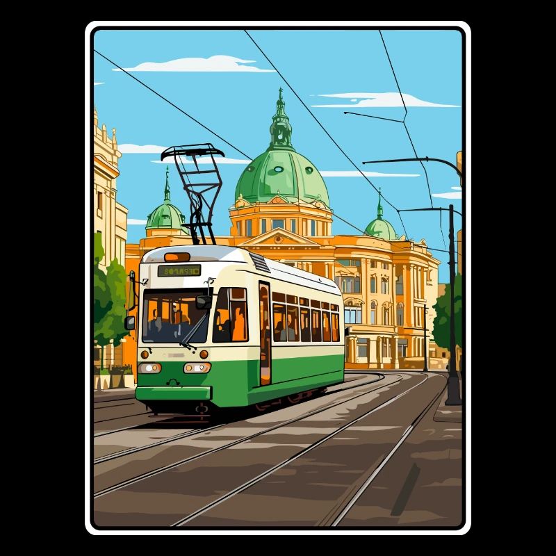 Sofia Bulgaria Historic Tramway Elegant Cityscape