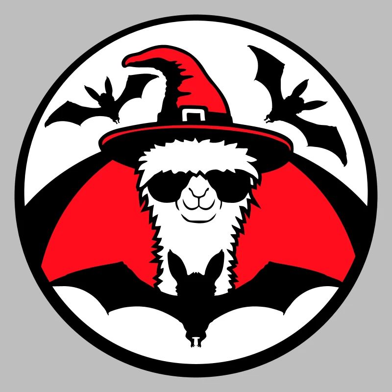 Llama Halloween Witch Hat Bat Cool Alpaca Cute