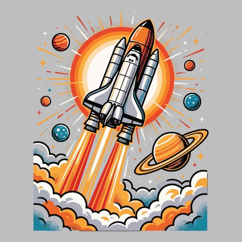 Rocket explosion in space