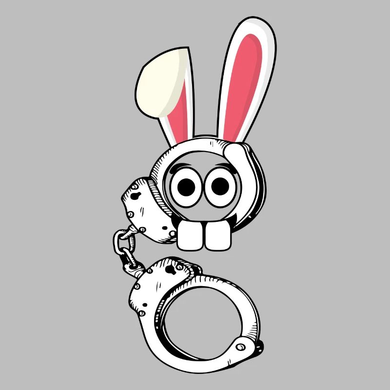 Handcuffed Easter Bunny Easter Gift Bunny