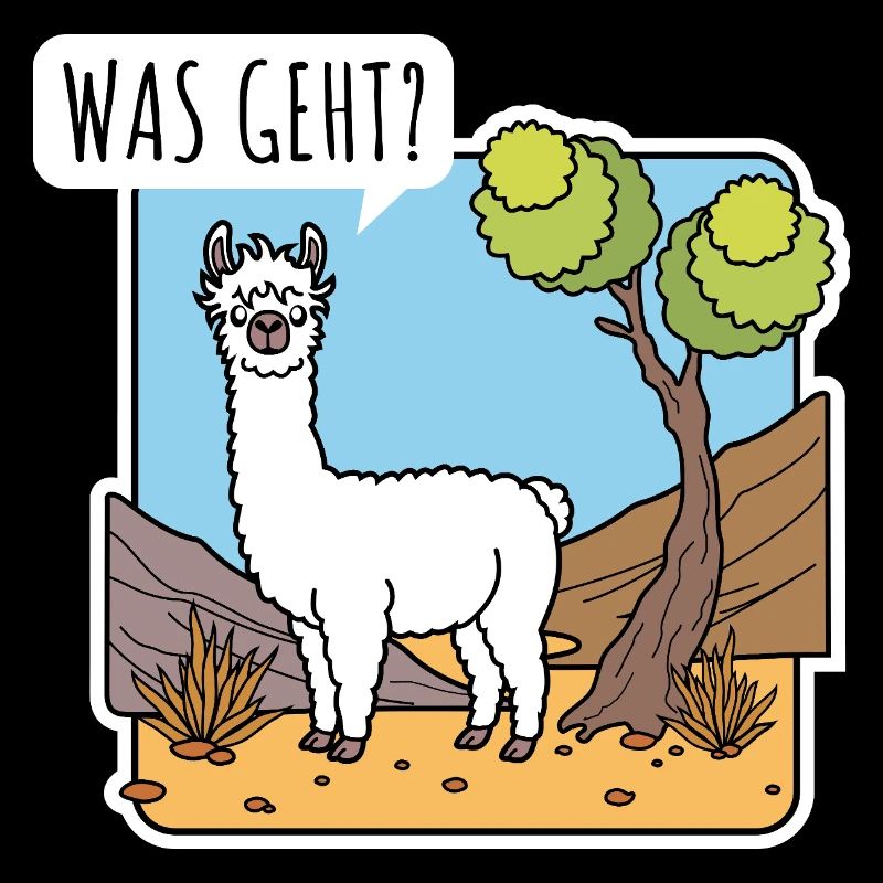 Was geht? frägt das Lama, oder ist das ein Alpaka?