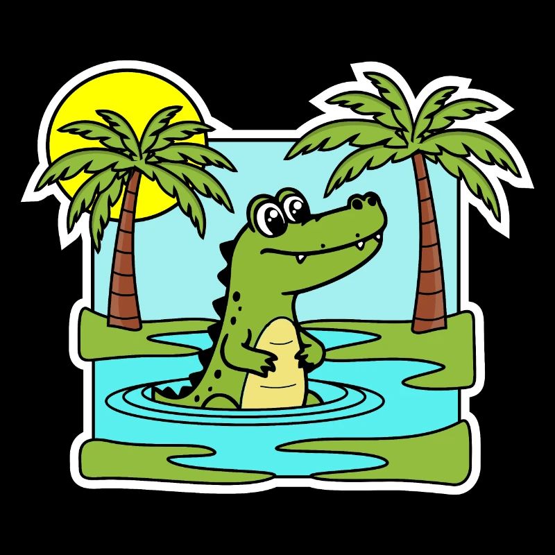 Ist das ein Krokodil oder ein Alligator im Sumpf?