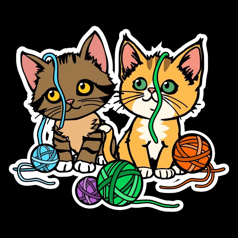 My cats have fun with my wool!