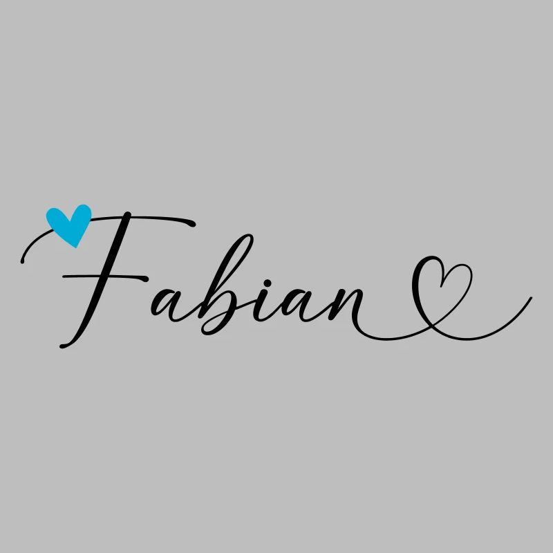 Fabian Surname First name Calligraphy Heart