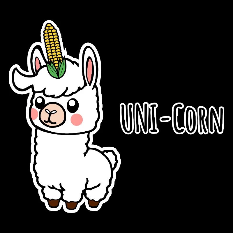 Lama Uni Corn - Corn on the cob llama unicorn