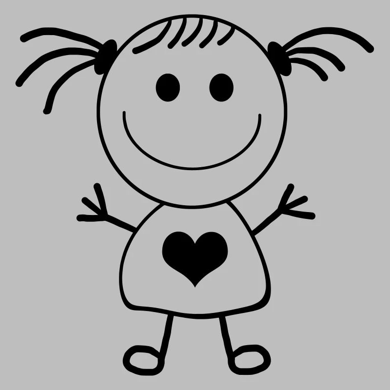 Mädchen Strichmännchen