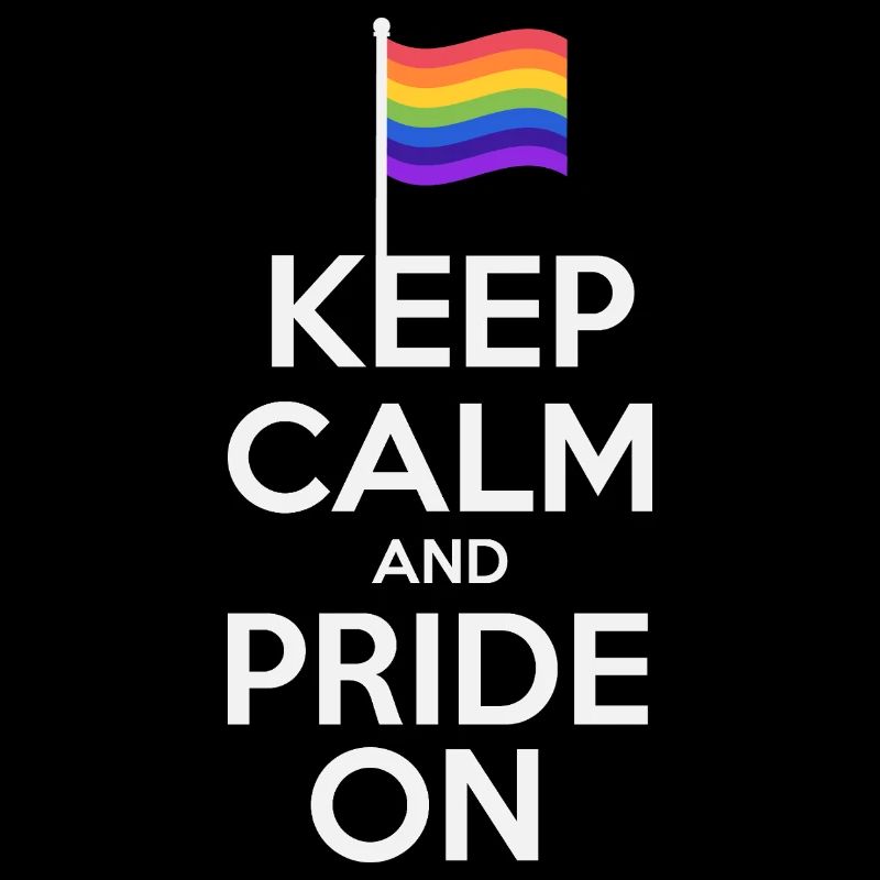 Keep Calm Pride On Rainbow Flag Design