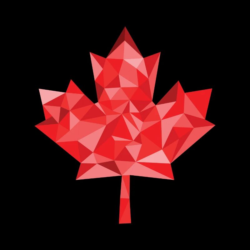 Canada polygon maple leaf