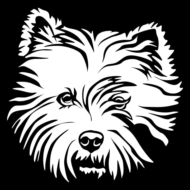 West Highland Terrier head "Black Edtion"