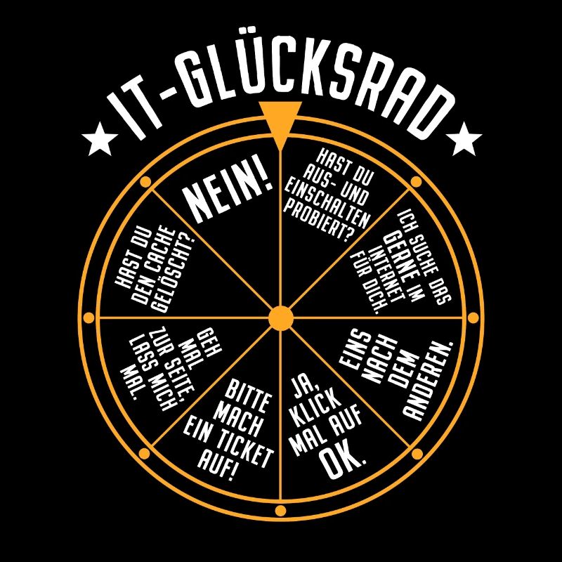 IT Support Glücksrad Service Desk IT Helpdesk Nerd